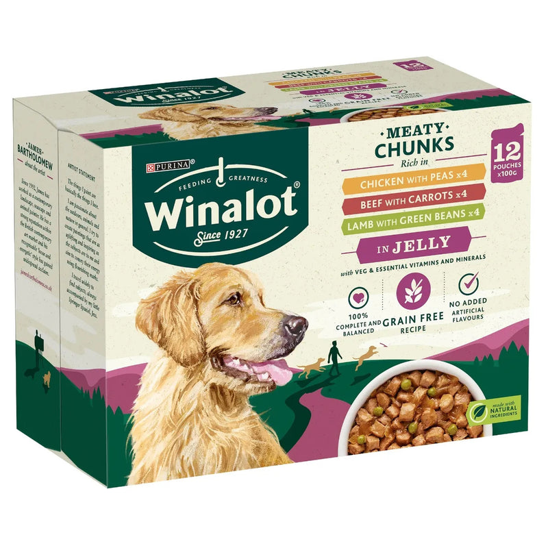 Winalot Pouch Adult In Jelly Chicken Beef & Lamb 12x100g