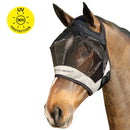 Hy Equestrian Armoured Protect Half Mask without Ears - Black/Grey - Jalex Pet Products 