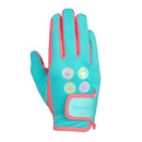 Hy Equestrian Thelwell Collection All Rounder Riding Gloves Aquarius/Pink/Teal - Jalex Pet Products 