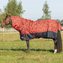 StormX Original 200 Combi Turnout Rug - Thelwell Collection Balancing Act - Red/Navy - Jalex Pet Products 