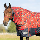 StormX Original 200 Combi Turnout Rug - Thelwell Collection Balancing Act - Red/Navy - Jalex Pet Products 