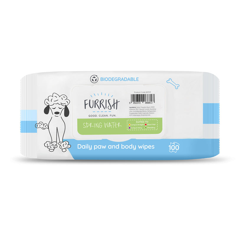 Furrish Daily Paw & Body Wipesspring Water