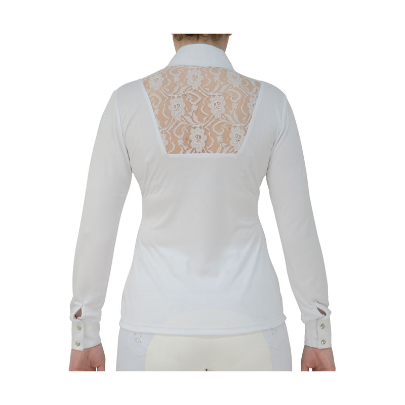 Hyfashion Katherine Ruffle Long Sleeved Show Shirt - White