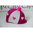 Capz Motif Cap Cover Lycra Heartz & Pom Pom - Jalex Pet Products 