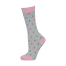 hyfashion cupcake socks (pack of 3) blue tint/pink icing - Jalex Pet Products 