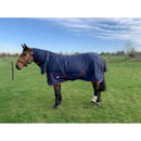 JHL Essential Medium Weight Combo Turnout Rug - Navy/Burgundy - Jalex Pet Products 